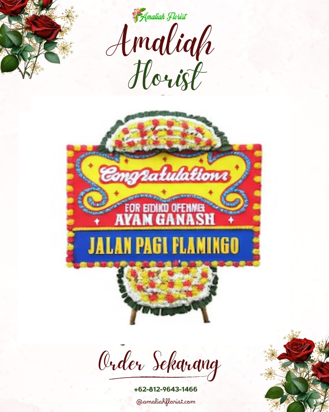 Sewa Papan Bunga Wua wua